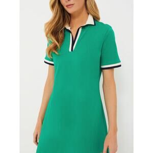 Tuckernuck Green Polo Dress with Navy and White Accents